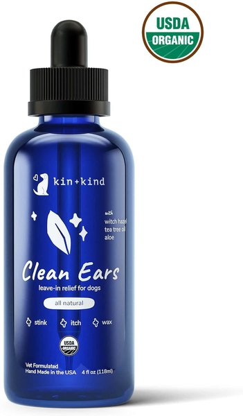 kin+kind Clean Ears Dog Ear Cleanser, 4-oz bottle slide 1 of 3