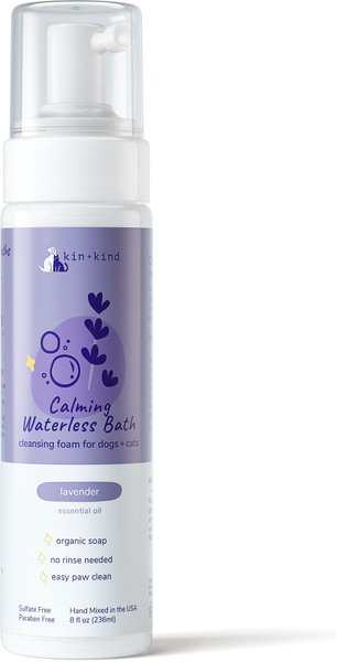kin+kind Natural Lavender Calming Waterless Bath Dog & Cat Shampoo, 8-oz bottle slide 1 of 3