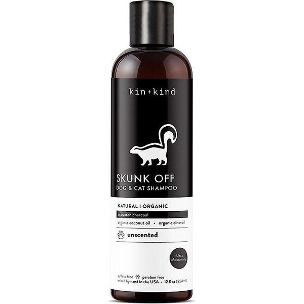Discontinued KIN+KIND Skunk Off Dog & Cat Shampoo, 12oz bottle
