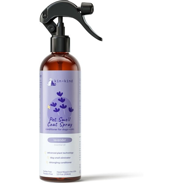 KIN+KIND Natural Lavender Dog & Cat Odor Neutralizer Spray, 12oz