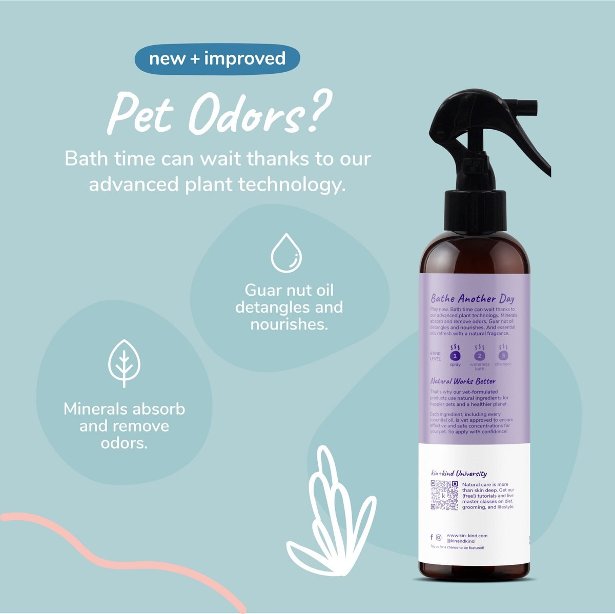 kin+kind Patchouli Natural Dog Smell Coat Spray