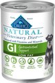 Blue Buffalo Natural Veterinary Diet GI Gastrointestinal Support Low Fat Grain-Free Wet Dog Food, 12.5-oz, case of 12