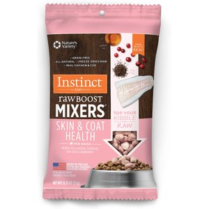 Instinct by Nature's Variety Freeze-Dried Raw Boost Mixers Grain-Free Skin & Coat Health Recipe Dog Food Topper, 0.75-oz bag