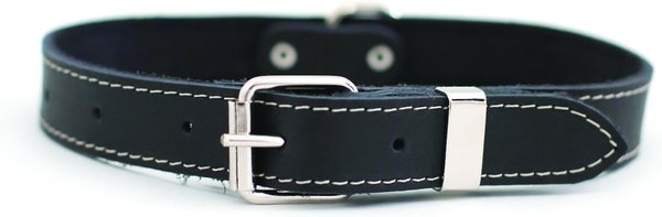 Euro-Dog Traditional Leather Dog Collar, Black, XX-Large: 19 to 25-in neck slide 1 of 6