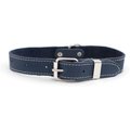Euro-Dog Traditional Leather Dog Collar, Navy, Large: 14 to 19-in neck