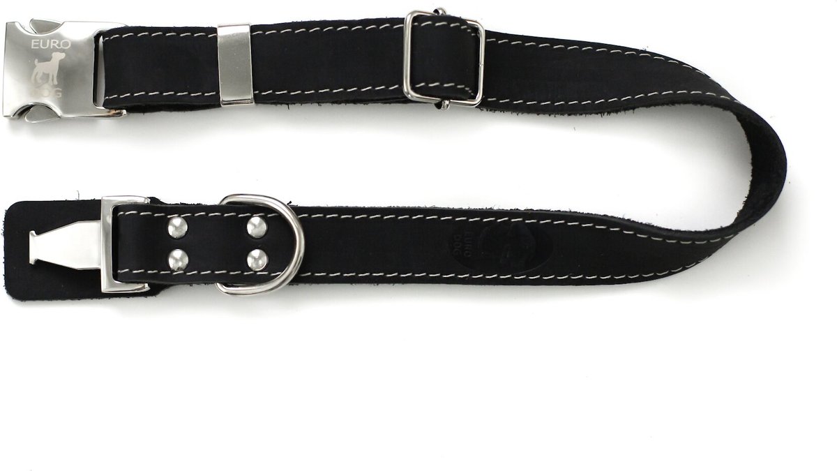 Leather quick hotsell release dog collar