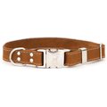 Euro-Dog Quick Release Leather Dog Collar, Bark Brown, X-Large: 16 to 26-in neck