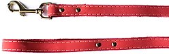 Euro-Dog Leather Dog Leash, Coral, 6-ft long, 3/4-in wide slide 2 of 3