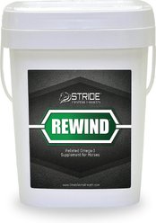 Stride Animal Health Rewind Omega-3 Joint Support Pellets Horse Supplement, 11.1-lb tub
