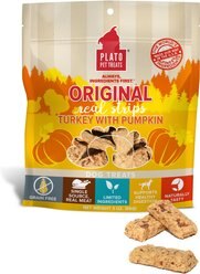 Plato Original Real Strips Turkey & Pumpkin Recipe Grain-Free Dog Treats, 18-oz bag