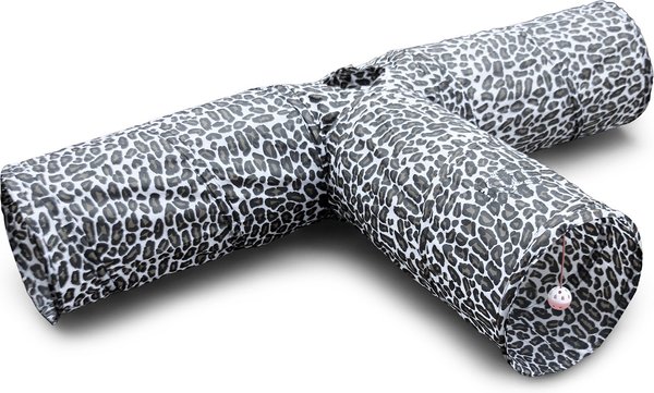 FELINE RUFF 12 Premium 3 Way Collapsible Tunnel Cat Toy Animal Print Chewy