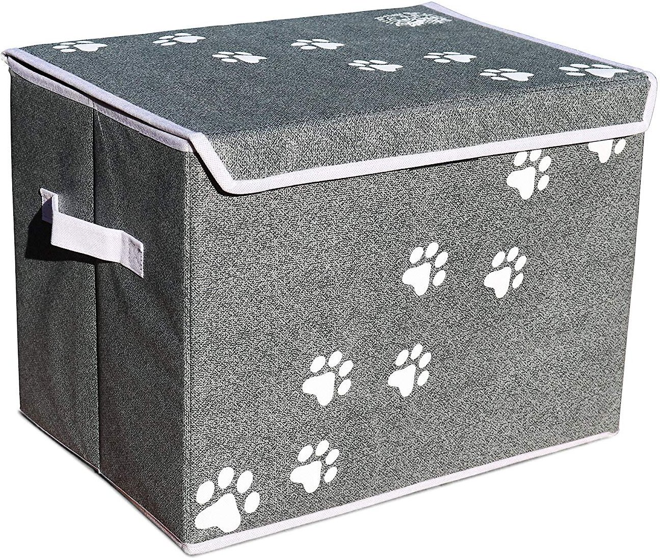 Cat Toy Bin with Wooden Handle Pet Supplies Storage Basket-Grey Xbopetda Fiber Soft Felt Cat Storage Basket Bin Organizer 