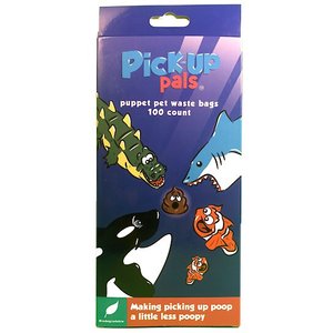Pick Up Pals The Aquatic Pack Puppet Pet Waste Bags, 100 count