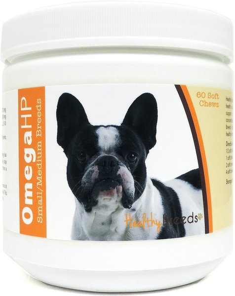 Healthy Breeds French Bulldog Omega HP Soft Chews Dog Supplement, 60 count slide 1 of 1