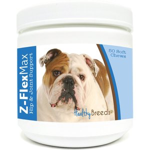 Healthy Breeds Bulldog Z-Flex Max Hip & Joint Soft Chews Dog Supplement, 50 count