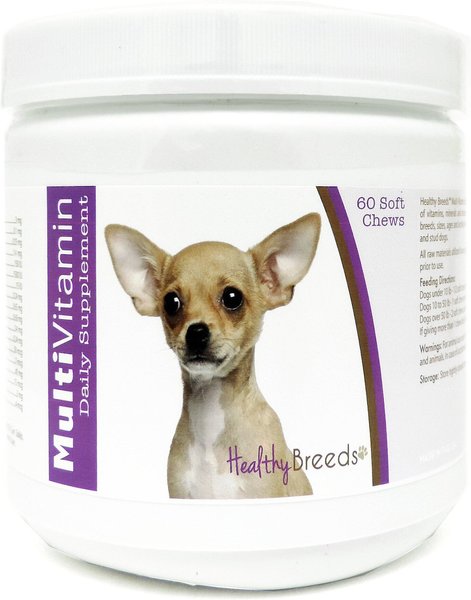Healthy Breeds Chihuahua Multivitamin Soft Chews Dog Supplement, 60 count slide 1 of 2