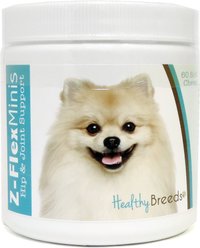 Healthy Breeds Pomeranian Z-Flex Minis Hip & Joint Support Soft Chews Dog Supplement, 60 count
