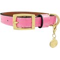 Hartman & Rose Park Avenue Leather Dog Collar, Pink, Small: 9 to 12-in neck, 3/4-in wide