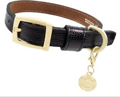 Hartman & Rose Park Avenue Leather Dog Collar, Black, Medium: 13 to 16-in neck, 1-in wide slide 2 of 5