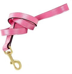 Hartman & Rose Park Avenue Leather Dog Leash, Pink, 4-ft long, 1/2-in wide slide 1 of 3