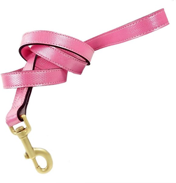Hartman & Rose Park Avenue Leather Dog Leash, Pink, 4-ft long, 3/4-in wide slide 1 of 3