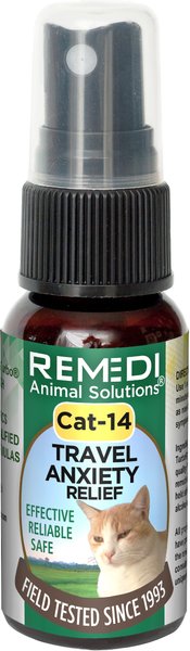 Remedi Animal Solutions Cat-14 Travel Anxiety Relief Cat Supplement, 1-oz bottle slide 1 of 1