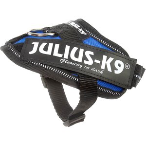 Julius-K9 IDC Powerharness Nylon Reflective No Pull Dog Harness, Blue, Baby 1: 11.5 to 14-in chest
