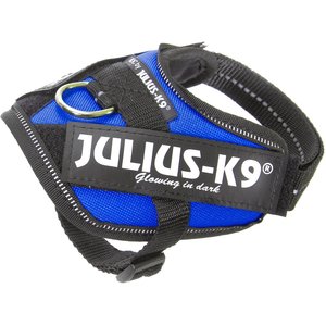 Julius-K9 IDC Powerharness Nylon Reflective No Pull Dog Harness, Blue, Baby 2: 13 to 17.5-in chest