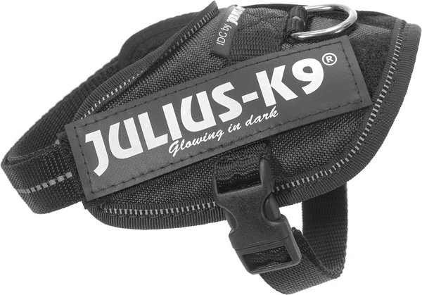 Julius-K9 IDC Powerharness Nylon Reflective No Pull Dog Harness, Black, Baby 2: 13 to 17.5-in chest slide 1 of 4