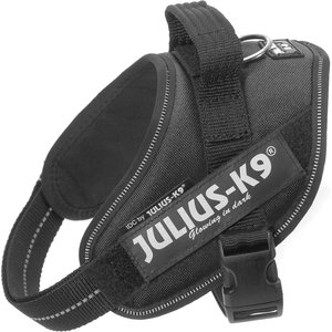 Julius-K9 IDC Powerharness Nylon Reflective No Pull Dog Harness, Black, Mini: 19.3 to 26.4-in chest