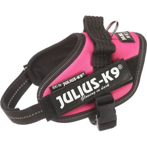 Julius-K9 IDC Powerharness Nylon Reflective No Pull Dog Harness, Dark Pink, Mini-Mini: 15.7 to 20.9-in chest