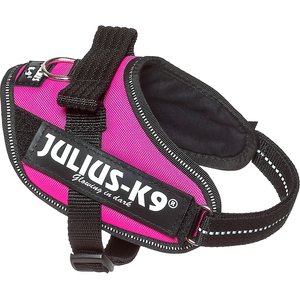 Julius-K9 IDC Powerharness Nylon Reflective No Pull Dog Harness, Dark Pink, Mini: 19.3 to 26.4-in chest