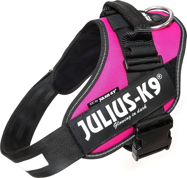 Julius-K9 IDC Powerharness Nylon Reflective No Pull Dog Harness, Dark Pink, Size 1: 26 to 33.5-in chest slide 1 of 4