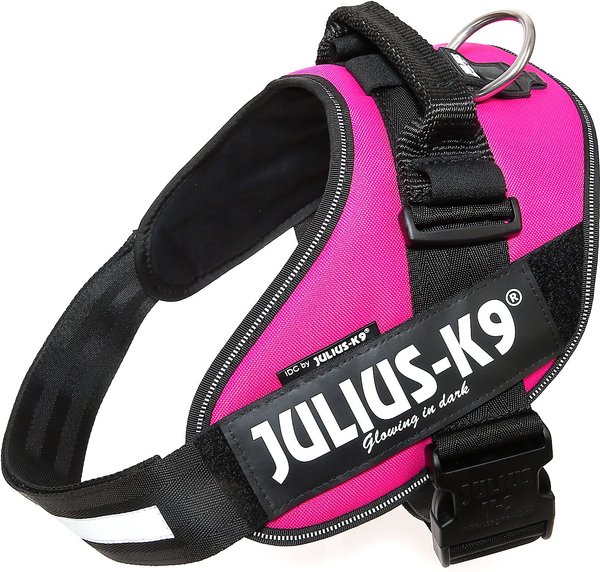 Julius-K9 IDC Powerharness Nylon Reflective No Pull Dog Harness, Dark Pink, Size 2: 28 to 37.5-in chest slide 1 of 4