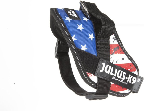 Julius-K9 IDC Powerharness Nylon Reflective No Pull Dog Harness, USA Flag, Mini-Mini: 15.7 to 20.9-in chest slide 1 of 4