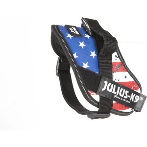 Julius-K9 IDC Powerharness Nylon Reflective No Pull Dog Harness, USA Flag, Mini-Mini: 15.7 to 20.9-in chest