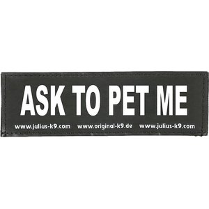 Julius-K9 Ask To Pet Me Dog Patch, Small
