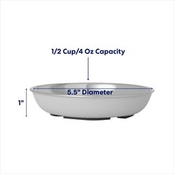 Frisco Saucer Cat Bowl, Gray, 1 cup, 1 count slide 2 of 6
