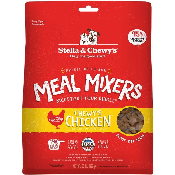 STELLA & CHEWY'S Chewy's Chicken Meal Mixers FreezeDried Raw Dog Food Topper, 35oz bag