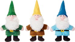 Frisco Gnome Plush Squeaky Dog Toy, Small/Medium, 3 count