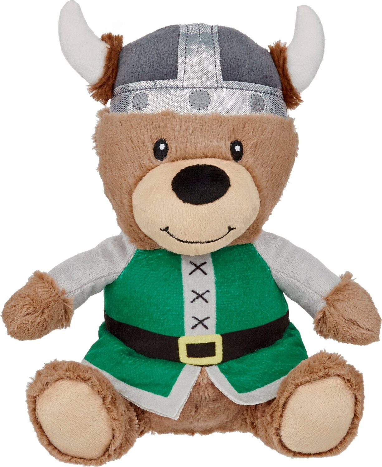 FRISCO Mythical Mates Viking Bear Plush Squeaking Dog Toy