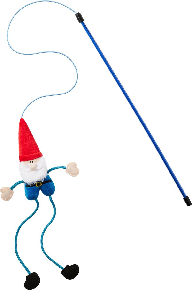 FRISCO Gnome Teaser Wand Cat Toy with Catnip