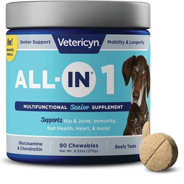 Vetericyn ALL-IN Life-Stage Senior Dog Supplement, 90 count slide 1 of 7