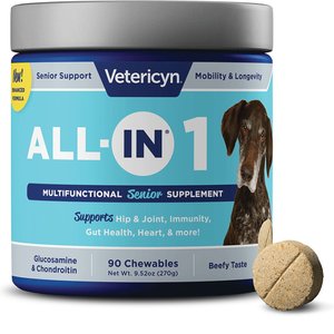 Vetericyn ALL-IN Life-Stage Senior Dog Supplement, 90 count