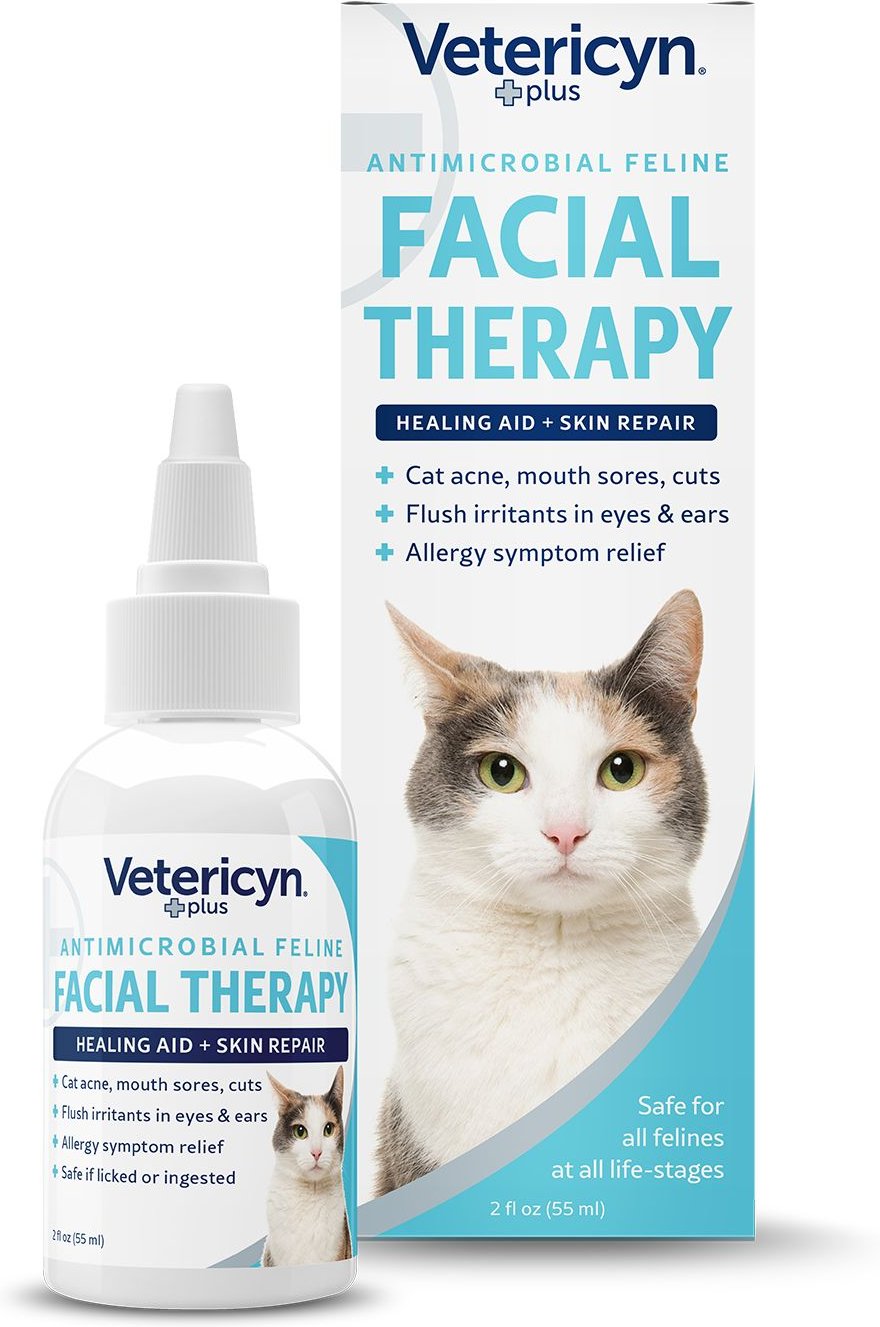 VETERICYN Plus Antimicrobial Feline Facial Therapy for Cat Acne, Eye