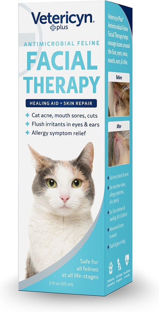 VETERICYN Plus Antimicrobial Feline Facial Therapy for Cat Acne, Eye