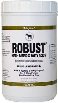 Adeptus Robust HMB, Amino & Fatty Acids Muscle Formula Powder Horse Supplement, 3-lb tub slide 1 of 1