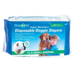 Clean Go Pet Disposable Doggy Diapers Small