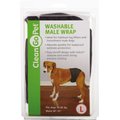 Clean Go Pet Washable Male Dog Wrap, Black, Large: 18 to 35-in waist