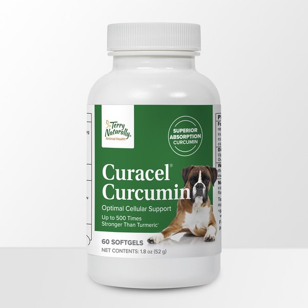Terry Naturally Animal Health Curacel Curcumin Optimal Cellular Support Dog Supplement, 60 count slide 1 of 6